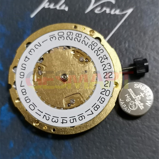 ETA 251.372 Swiss Made golden quartz watch movement for precise timekeeping in luxury watches