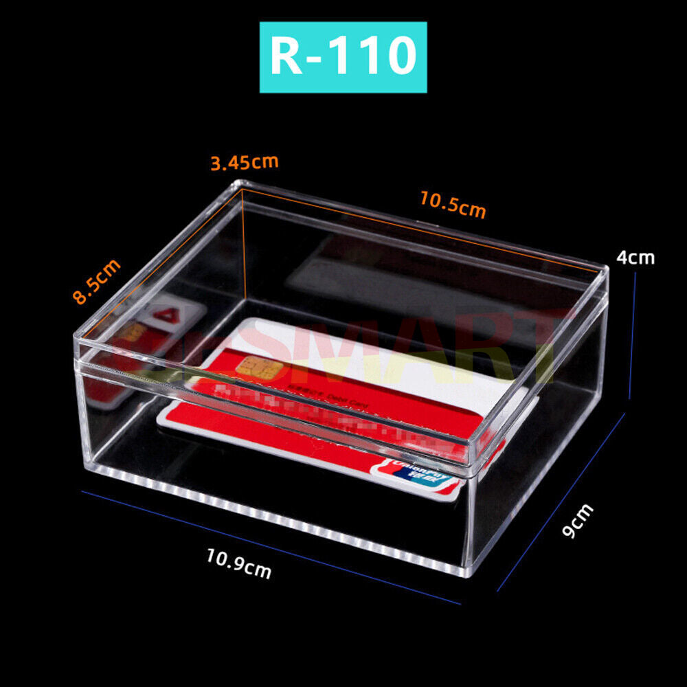 Set of 10 rectangular transparent PS toolbox containers, ideal for organized storage and easy access.