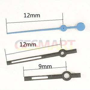 Stylish Sea Blue 12mm Watch Hands for Miyota 7T35 Quartz Movement