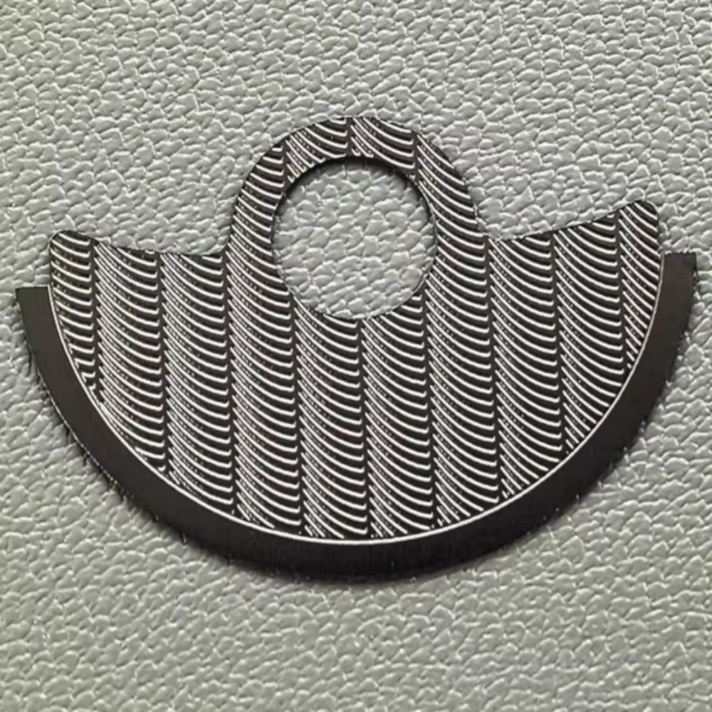 Black vertical diagonal rotor weight for NH35 NH36 7S26 4R35 watches, compatible replacement part.