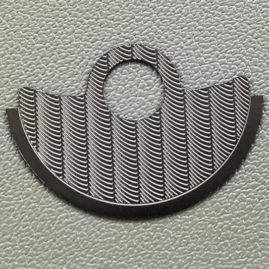 Black vertical diagonal rotor weight for NH35 NH36 7S26 4R35 watches, compatible replacement part.
