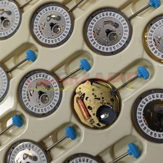 1. 3pcs Miyota 6L12 Japan quartz watch movements with date at 3, ideal for replacements.  