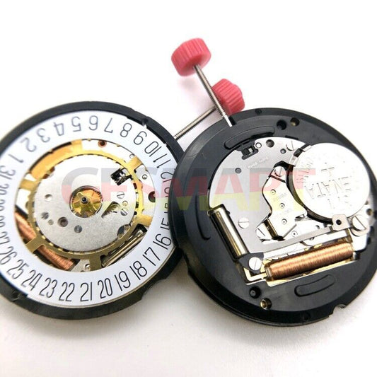 Ronda 715 quartz watch movement with date at 6, precision repair part for timepieces