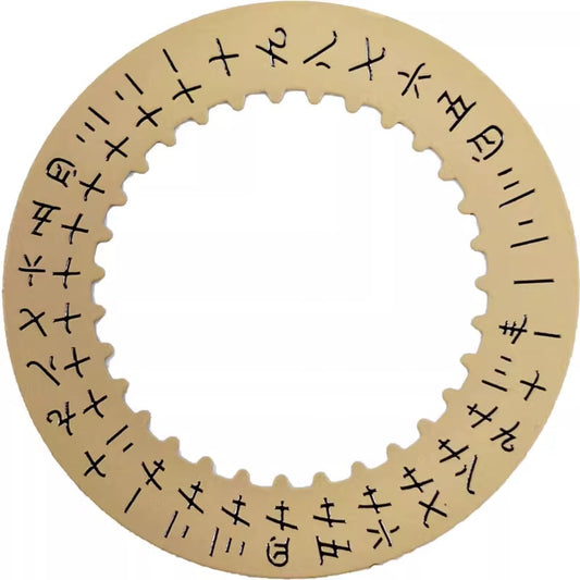 Golden vintage Chinese font date wheel for 3235/3285 mechanical watch movement, precision part.