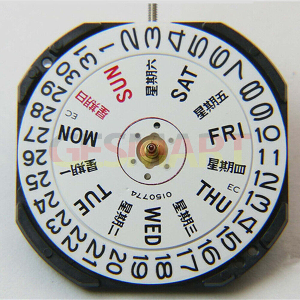 Hattori Epson VX43 VX43E Japan Made Quartz Watch Movement - Day/Date 3 Feature
