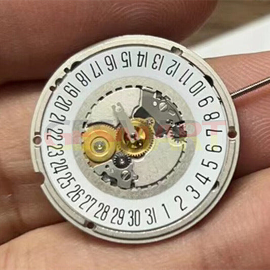 Original ETA 955.414 Swiss quartz watch movement with date display at 6 o'clock, precise and reliable.