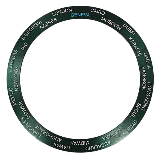Dark green aluminium slope watch bezel for SKX007, 38/30.7mm size, durable watch accessory.