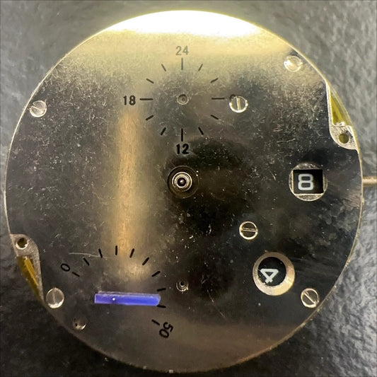 Mingzhu kinetic mechanical watch movement with 3 hands, showcasing multifunctional energy display.