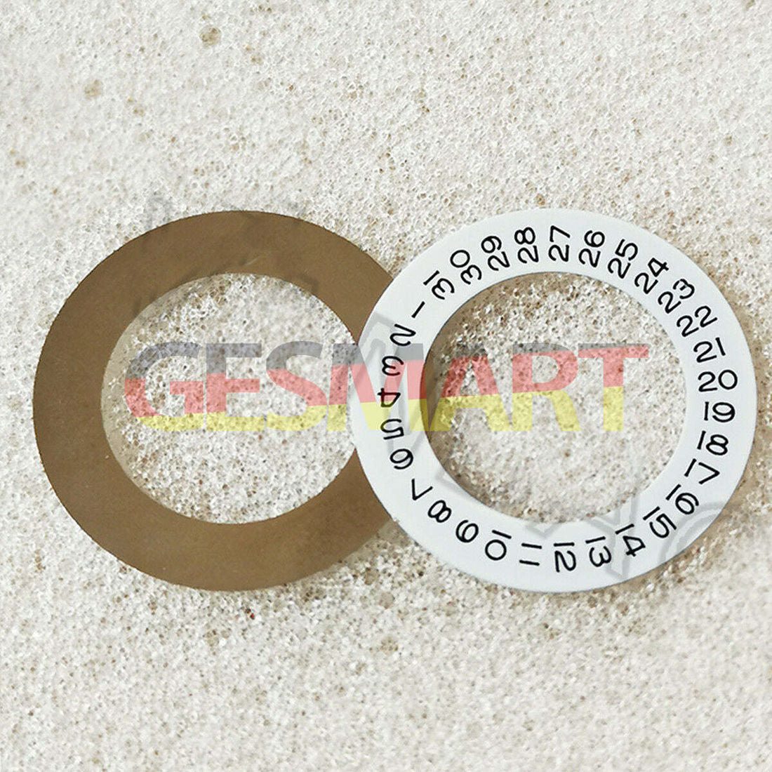 Wide Brim White Date Wheel Overlay for ETA 2836 Movement