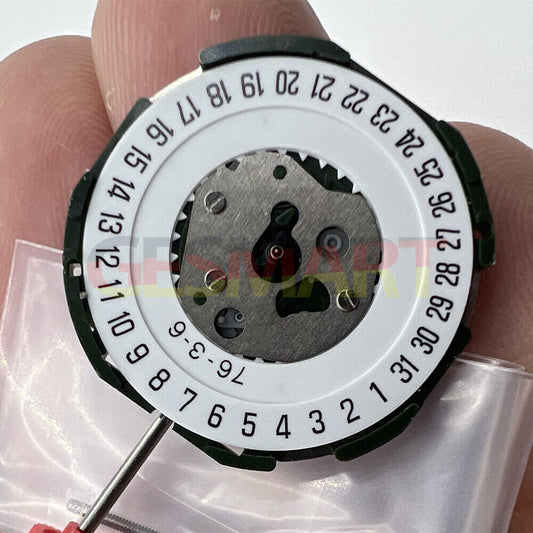Miyota 2115 Japan Quartz Movement with date display at 6 o'clock, watch accessory detail.