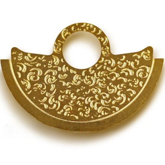 Golden vintage vein metal rotor overlay for NH35 NH36 watch movements, enhancing style and durability.
