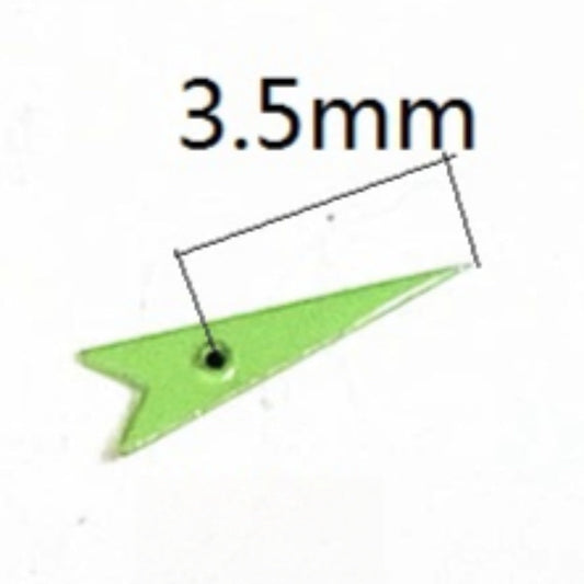 Set of 3 green small second hands for Miyota JS15 quartz watches, perfect for precise timekeeping and repairs.