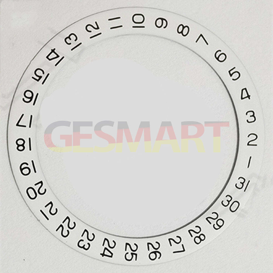 Generic 28.5mm date disk wheel with date at 3 o'clock for watch movement replacement