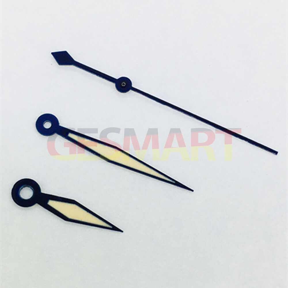 Orange and Blue Trim Watch Hands Set for Miyota Movements