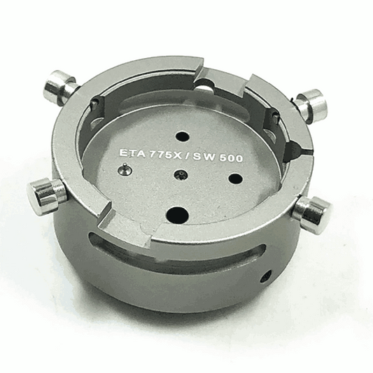 7750-53 Standard watch movement holder securing ETA 7750 for repair and assembly.