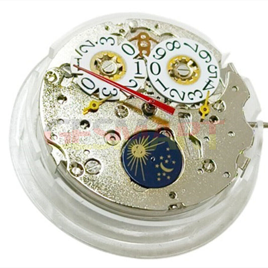 Seagull T16 watch featuring big date at 12, moon phase at 6, automatic mechanical movement, China made.