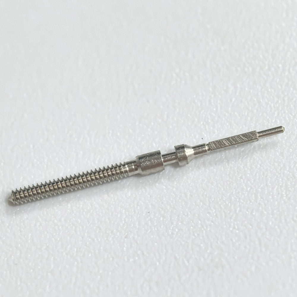 Set of 5 replacement watch winding stems for 4130 mechanical movements, compatible with various watch repairs.