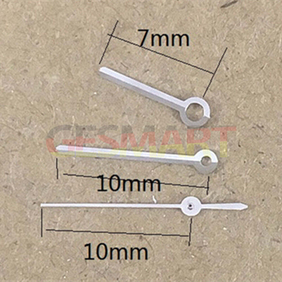 10mm Silver Round Point Watch Hands for Miyota 7T35 Quartz Movement: Elevate Your Timepiece