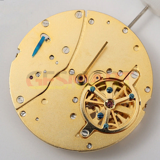 Shanghai Golden Bare Balance Wheel watch accessory showcasing precise automatic mechanical movement detail.