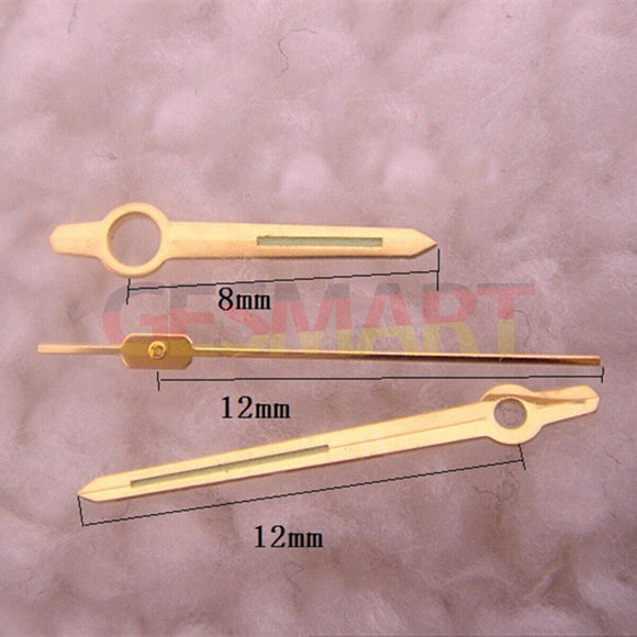 Golden Glow: 12mm Luminous Watch Hands for Orient 46941/46943 Movement