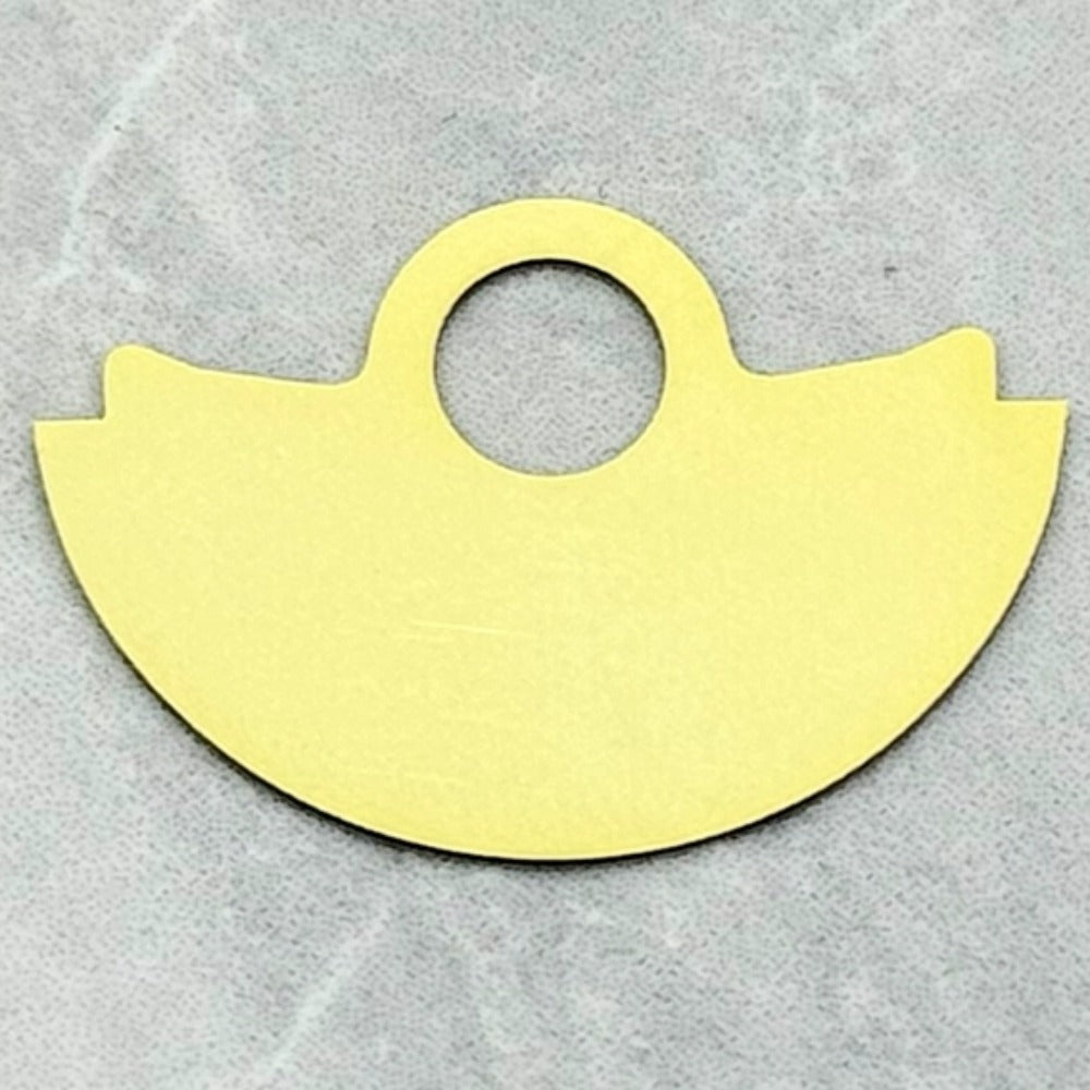 Solid yellow metal rotor overlay for NH35 NH36 movement, enhancing watch performance and style.