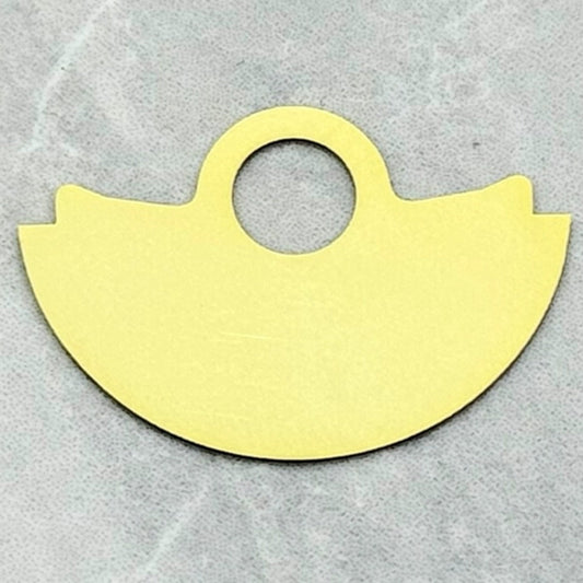 Solid yellow metal rotor overlay for NH35 NH36 movement, enhancing watch performance and style.