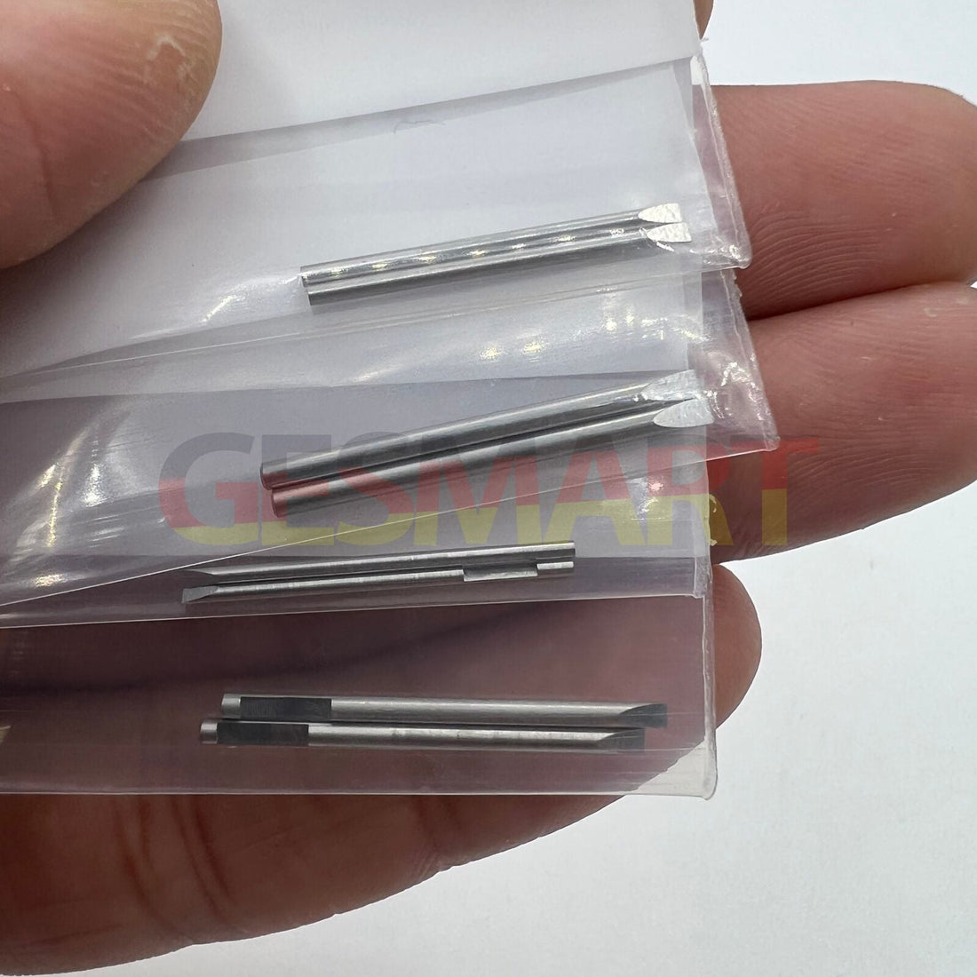 Bergeon 6899 stainless steel replacement blades for ergonomic screwdriver, precision watch repair tool.