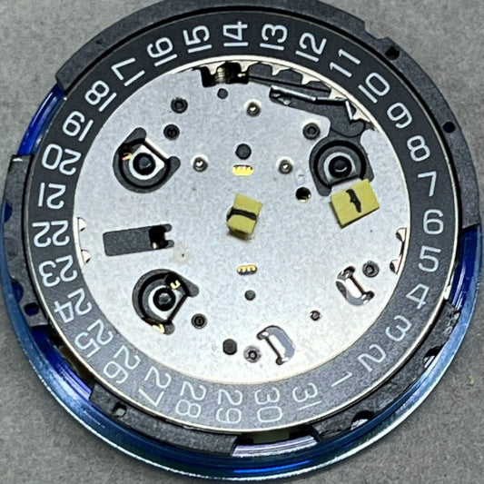 Swiss Black Disk watch accessory featuring ETA G10.212 quartz movement, 3 hands, date at 4 o'clock by ETA.