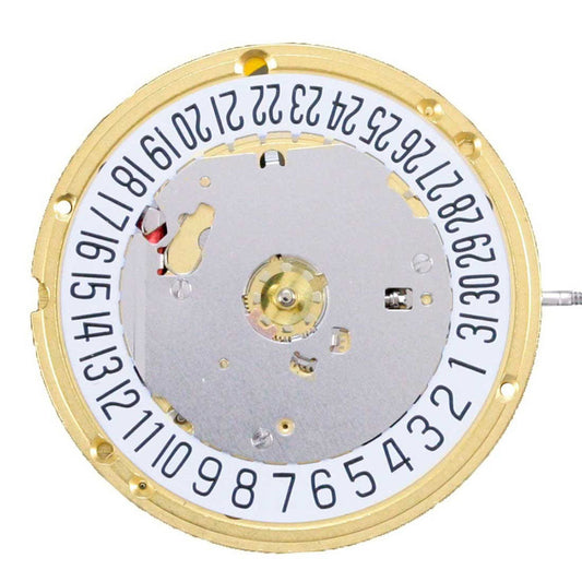 ETA E63.041 quartz watch with 2 hands and date at 3, Swiss movement precision.