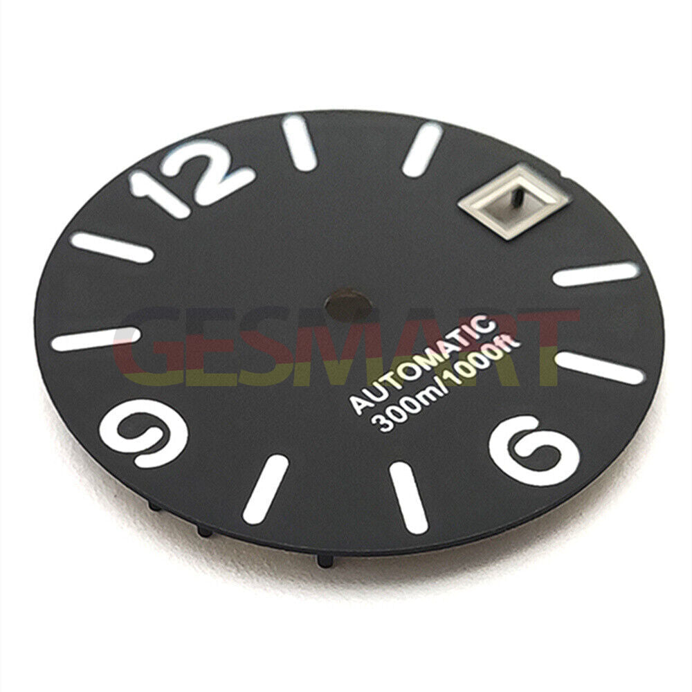 White Dial with Green Luminous for NH35 NH36 Movement Watches