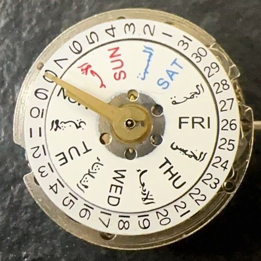 Shanghai 3121 automatic watch with mechanical movement and single calendar, elegant Arabic numerals on dial.