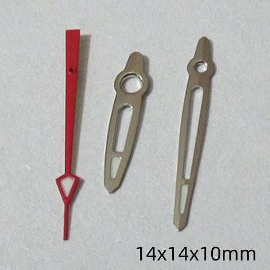 14mm hollow green luminous watch hands set for Miyota 2035 movement