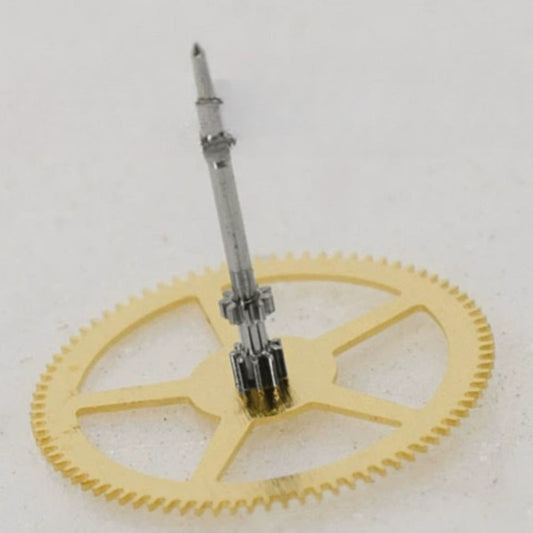 Golden second wheel for Miyota 9015 watch movement by Japan Made, precision-engineered accessory.
