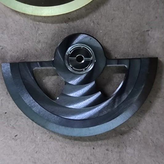 Black circular pattern rotor oscillating weight for NH34 NH35 NH36 NH38 watch movements.