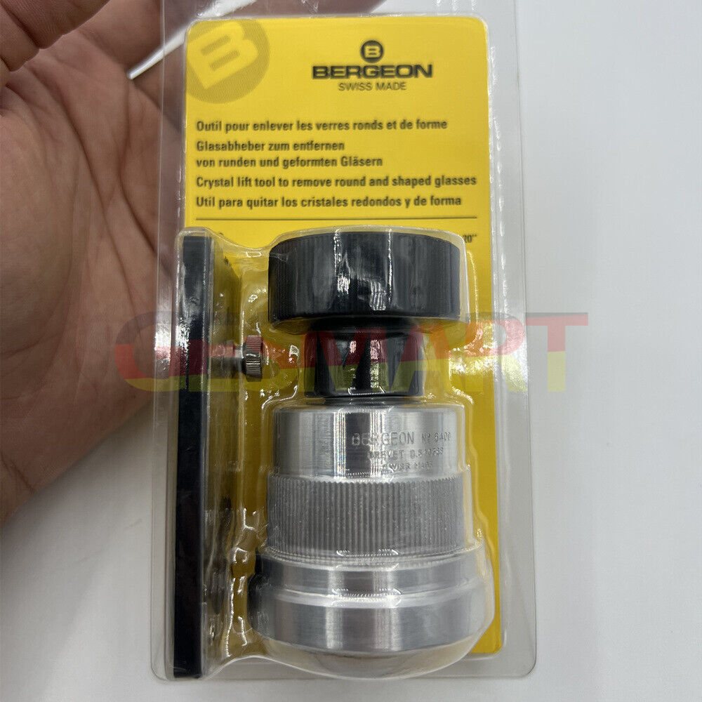 Bergeon 6400 Watch Crystal Remover & Inserter - Swiss Made, Safe & Easy Crystal Fitting Tool for Watches