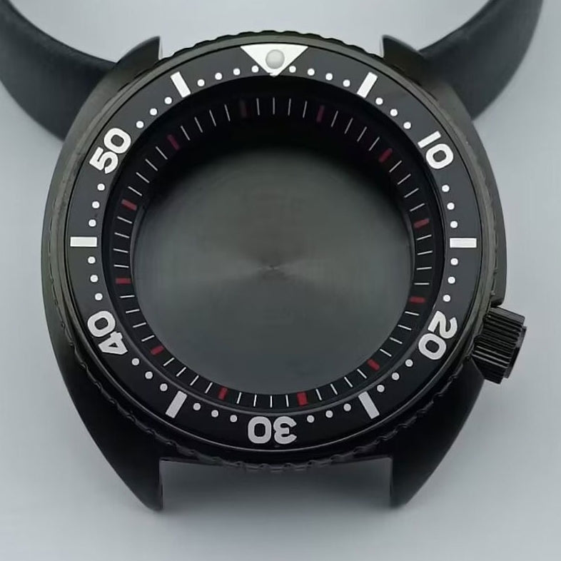 42.5mm black watch case with bezel and ring for NH35 NH36 NH38 NH70 NH72 movements