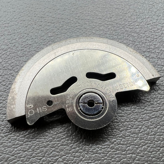 Silver rotor oscillating weight for Seiko 7S26A NH36 NH35 watches, durable replacement part.