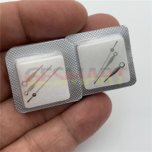 Silver Rose gold men's watch hands set for ETA 2824/2836 movement, precise and stylish replacement parts.