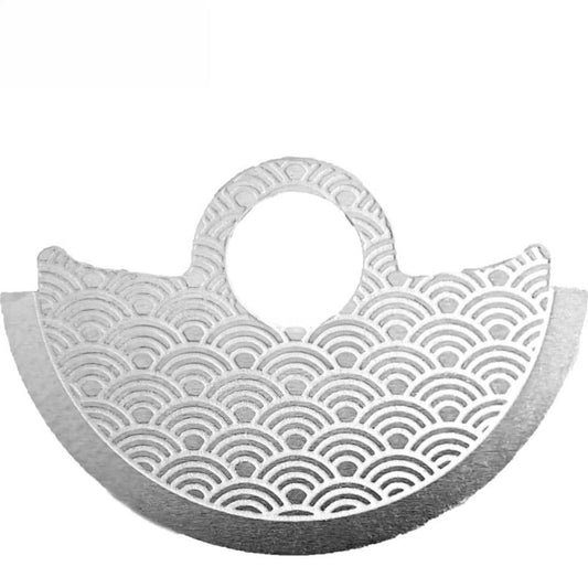 Silver Wave metal rotor overlay for NH35 NH36 watch movement, enhancing style and function by BrandName.