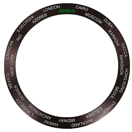 Dark brown 38/30.7mm aluminum slope bezel for SKX007 watch, durable accessory