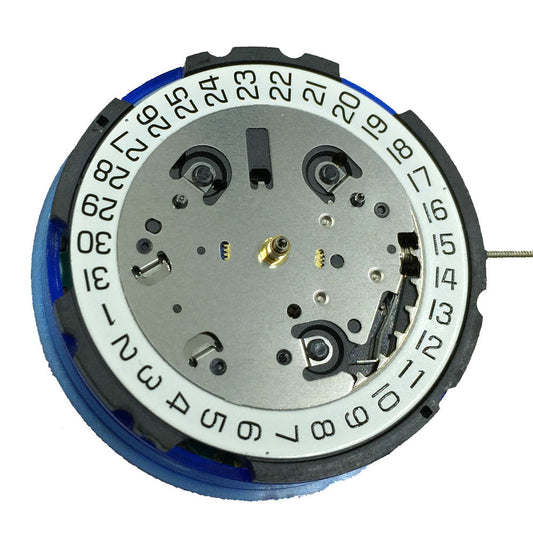 ETA G10.962 chronograph watch with 3 subdials, date display, Swiss quartz movement by ETA.