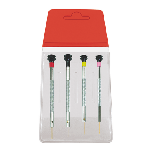 Horotec MSA01.004 set of 4 antimagnetic screwdrivers for precise watch accessory repairs