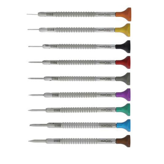 Horotec MSA01.218 precision watchmakers screwdrivers set 0.50mm to 2.0mm for delicate watch repairs