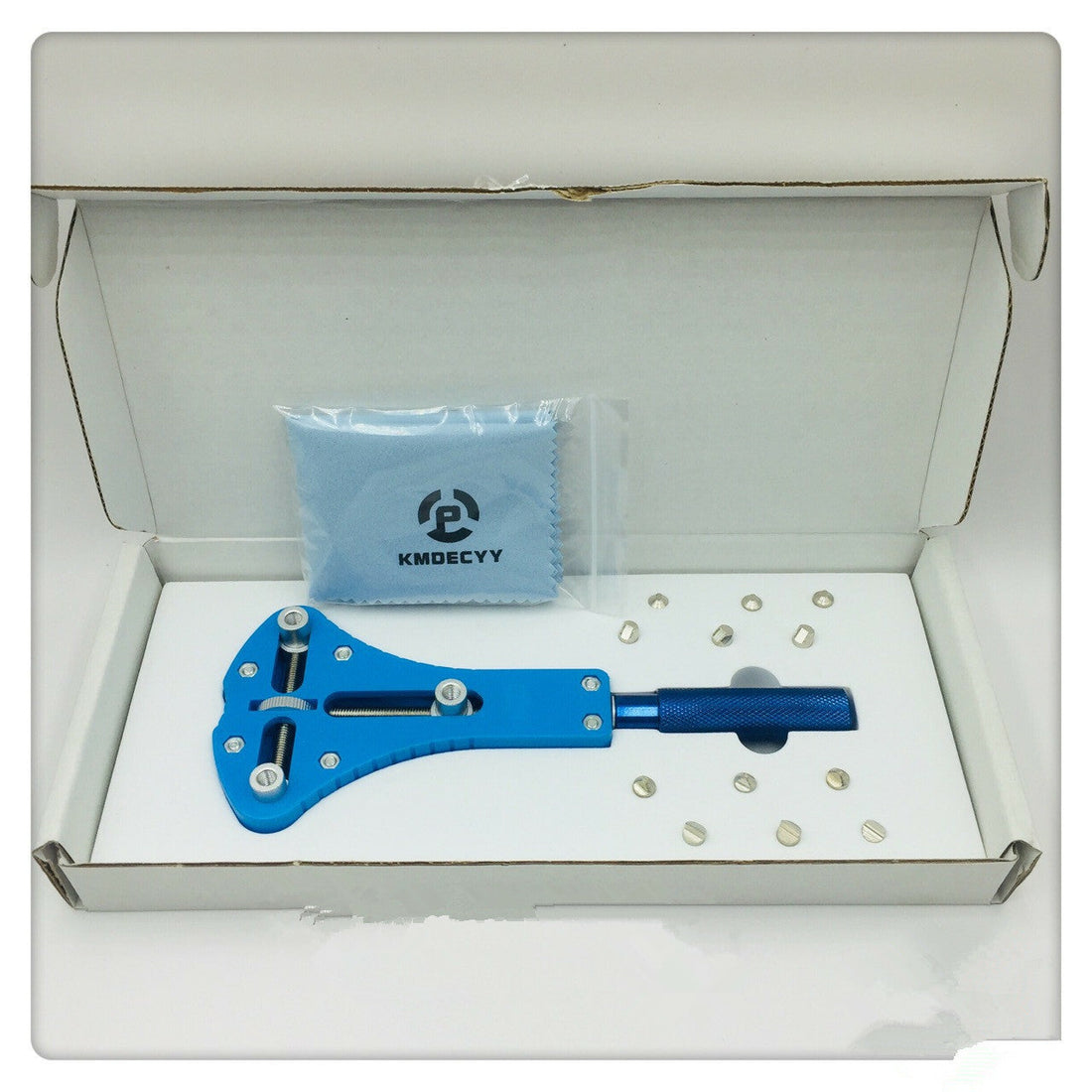 Watch Band Back Case Cover Opener Wrench with 12 Tips for precise watch repair and adjustment.