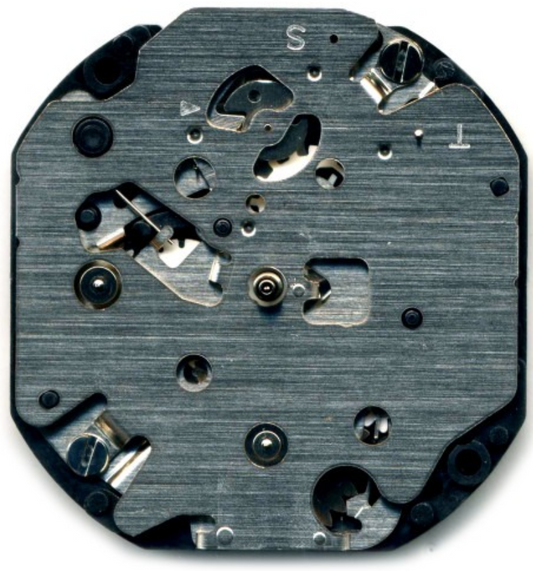 Hattori Epson TMI VX3T quartz watch movement, Japan-made for precise timekeeping.