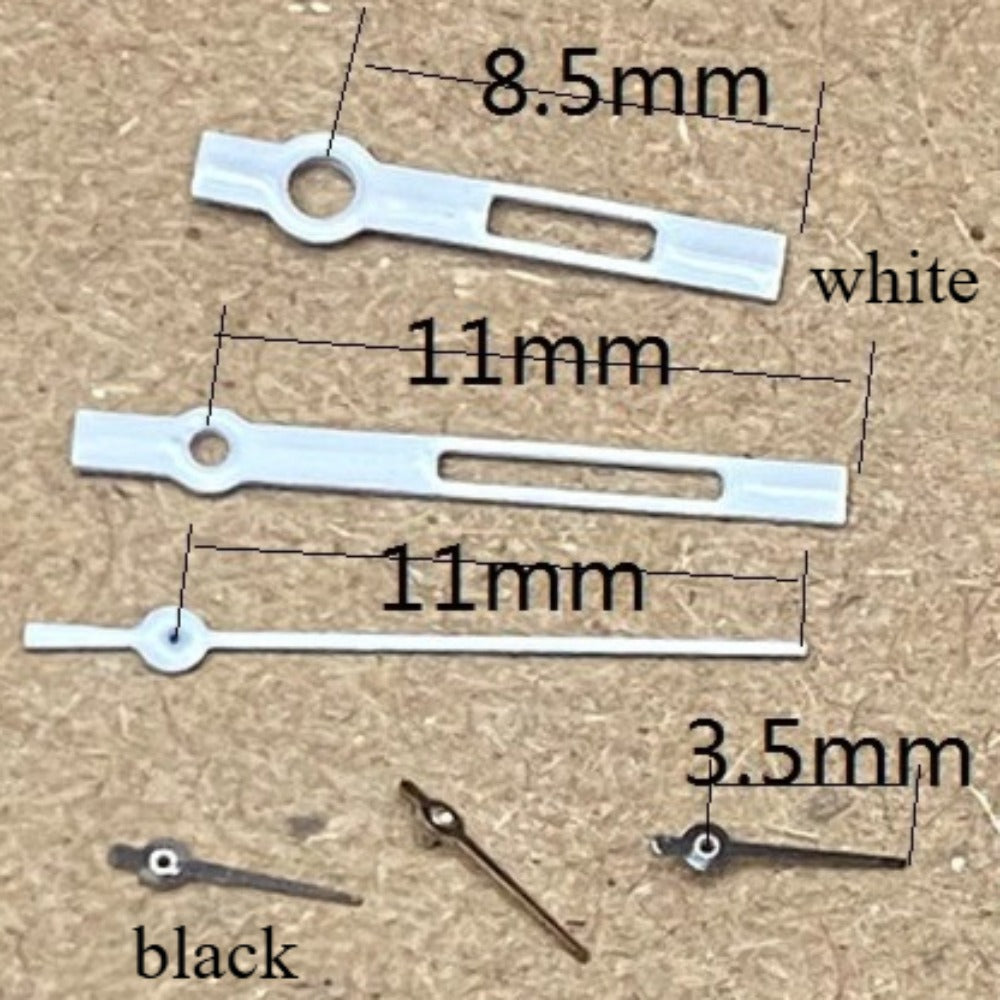 11mm white and black watch hands for Miyota OS10 OS20 OS30 movement, precise accessory