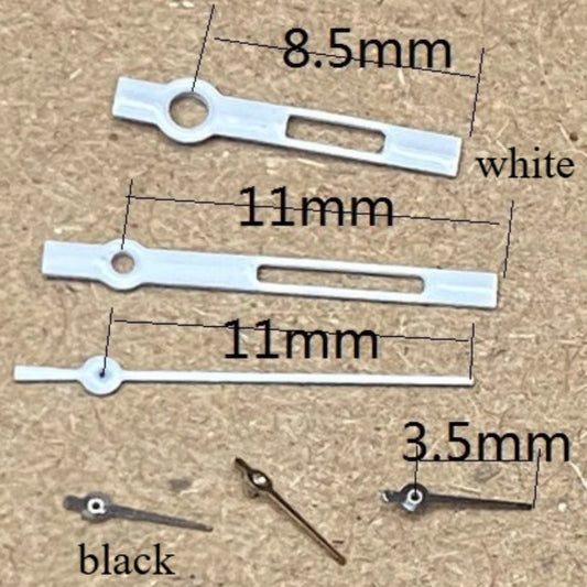 11mm white and black watch hands for Miyota OS10 OS20 OS30 movement, precise accessory