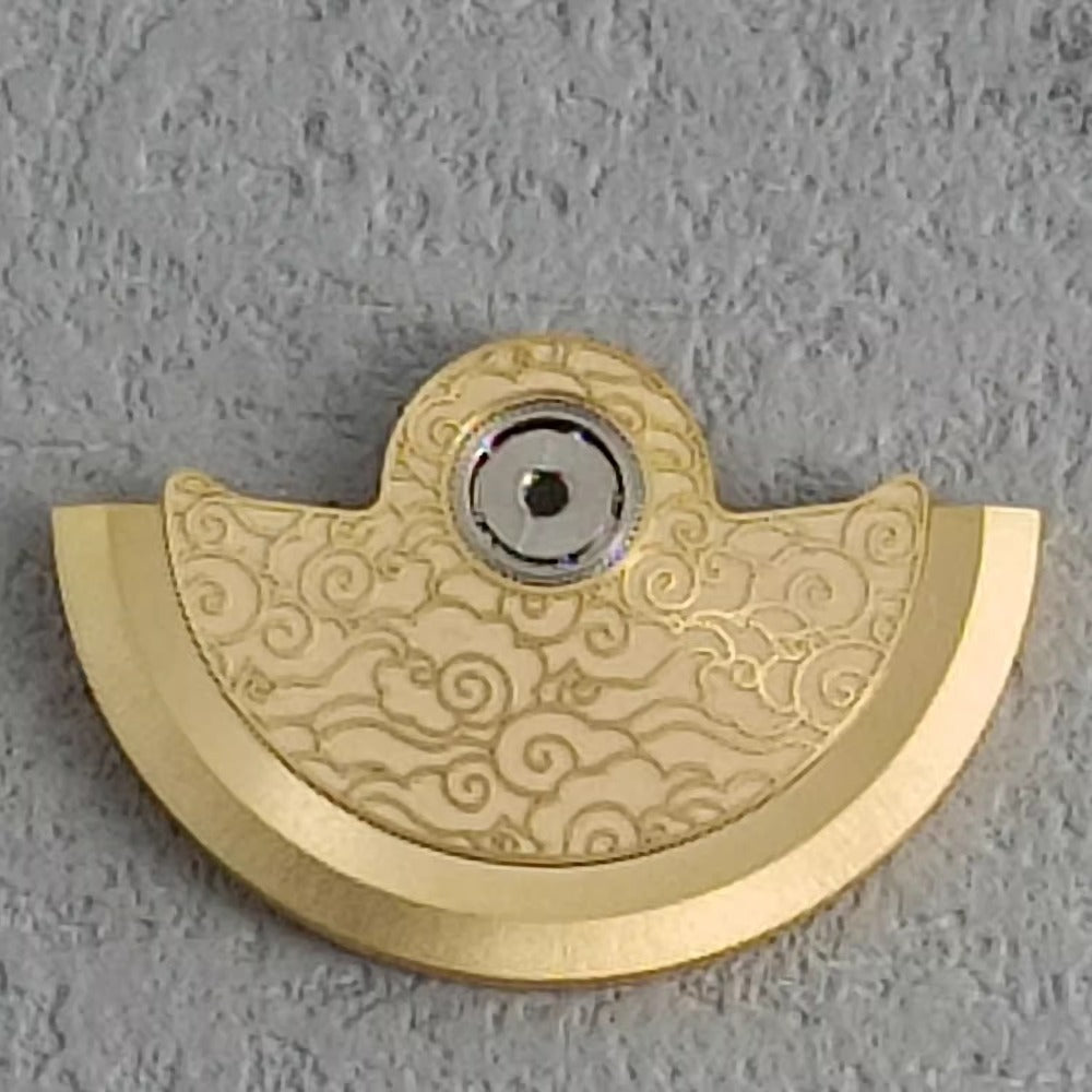 Golden vintage wave rotor oscillating weight, compatible with NH34 NH35 NH36 NH38 movements