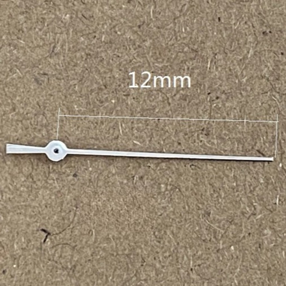 Set of 3 silver 12mm second hands for Miyota OS10 OS20 OS30 watch movements, high-quality replacement parts.