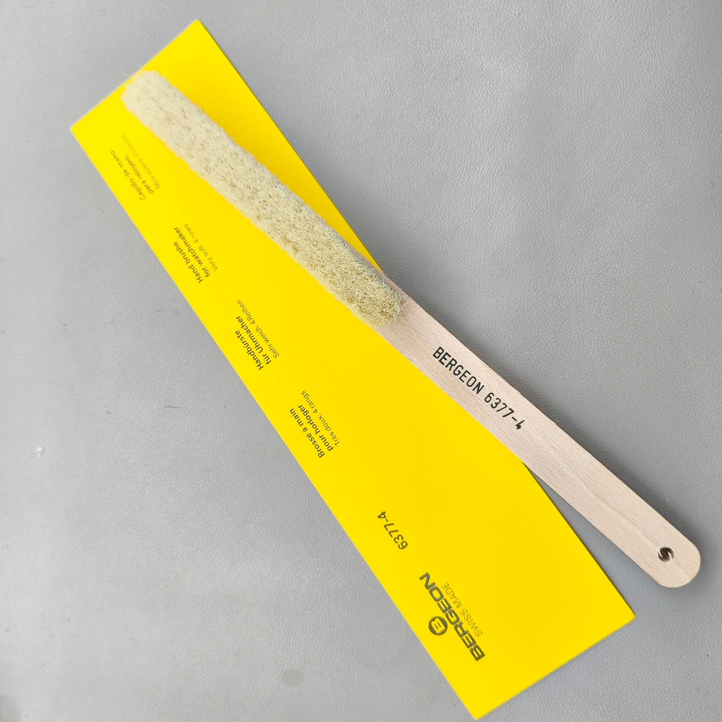 Swiss Bergeon 6377-4 Watchmakers Watch Hand Cleaning Brush Soft 4 Rows